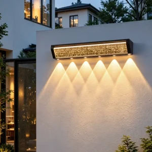 Solar Powered Outdoor Wall Light Waterproof LED Up Down Lighting For Garden Fence Patio Yard Exterior Wall Decoration