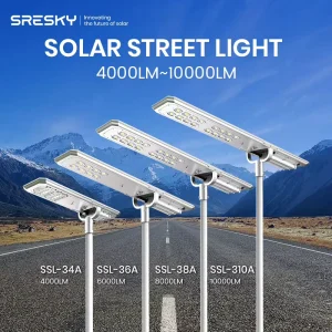 Solar Powered Street Lamp Outdoor Waterproof Lampadaire Solaire All in One Integrated LED Solar Street Light Manufacturer