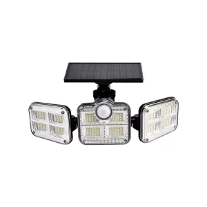 Solar Powered Three Head Split Wall Light LED Outdoor Garden Home Street Light with Sensor Integration IP44 Waterproof 5.5V