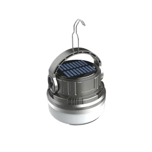 Solar Rechargeable LED Bulb Emergency Light, White ABS