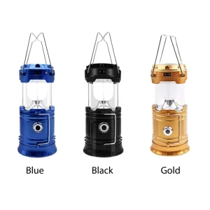 Solar Rechargeable Multifunctional Handheld LED Camping Lantern Waterproof Emergency Work Light