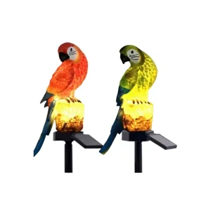 Solar Resin Parrot Garden Ground Plug IP65 LED Landscape Light for Outdoor Courtyard & Lawn Decoration