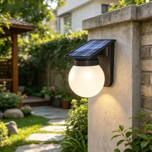 Solar Sensor Wall Lamp Waterproof Solar Garden Wall Light for Hotel and Villa Backyard Landscape Warm Light Decorative Wall Lamp