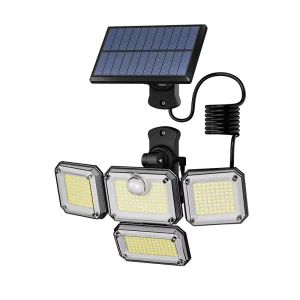 Solar Split 333LED Garden Outdoor Courtyard IP44 Waterproof Remote/Motion Sensor Control Wall-Mounted LED Human Body Induction