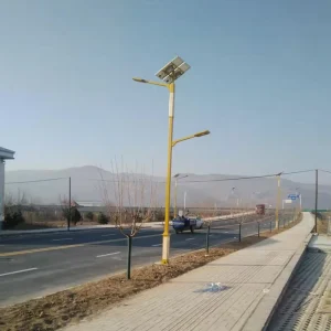 Solar Steel Lawn Lights Outdoor Waterproof Street Lamps Energy Saving Hot-Dip Galvanized High Wind Resistance Customizable Size