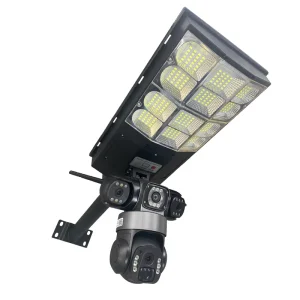 Solar Street Light and Camera Outdoor LED Solar Street Flood Light Lamp with Outdoor 360 Degree Security CCTV Camera Outdoor 4G