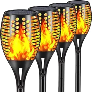 Solar Torch Light With Flickering Flame LED Lawn Garden Floor Insertion Light Outdoor Courtyard Torch Light