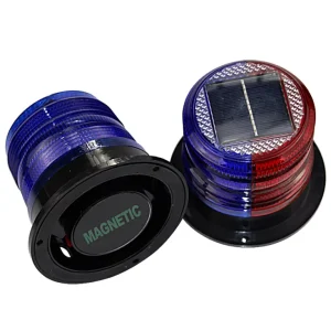 Solar Traffic Flashing Warning Light Strobe Beacon Lamp Red Yellow Green Blue Magnet Base Traffic Warning Light