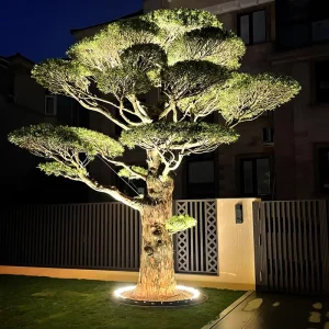 Solar Tree Ring IP65 Waterproof LED Solar Lights Aluminum Body for Garden Outdoor Decorative Lighting for Palm Trees