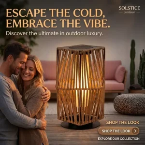 Solar powered Desktop Decorative Lamp With Natural Rattan Weave Texture Hand woven Outdoor LED Rattan Lamp Led Solar Art Light