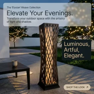 Solar-powered Rattan Floor Lamp Suitable For Outdoor Camping Decoration And Creating A Pleasant Atmosphere Solar Garden Light