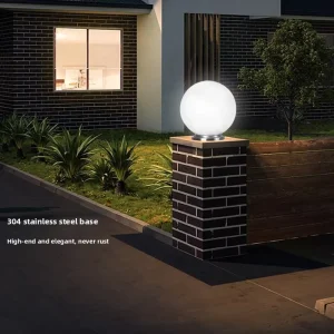 Spherical Column Outdoor Pillar Lamp IP65 Waterproof LED for Courtyard Gate Wall Both Sides