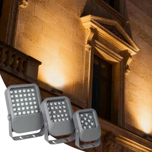 Square Outdoor Building Facade Floodlight Wall Washer Spotlight Waterproof LED Flood Light Garden Yard Park Landscape