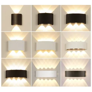 Square Outdoor Villa Garden & Indoor Hotel Staircase Living Room Bedroom ABS Body LED Waterproof Wall Lamp