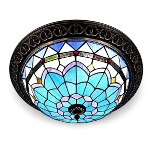 Stained Glass Dome Skylight Decorative Art Glass Roof Hotel Villa Church