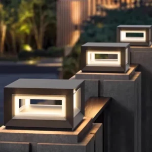 Stainless Steel Gate Pillar Lights Waterproof Post Lamp Modern Outdoor Pillar Light
