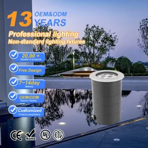 Stainless Steel IP67 LED Underground Light Outdoor Buried Floor Lamp Garden Lawn Path Landscape Lighting