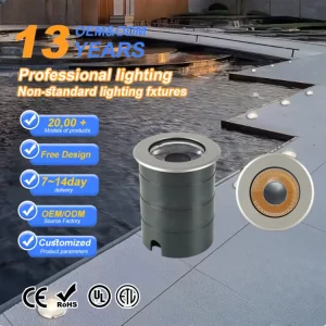 Stainless Steel IP67 Waterproof LED Underground Landscape Lights with 3W-15W Power Options