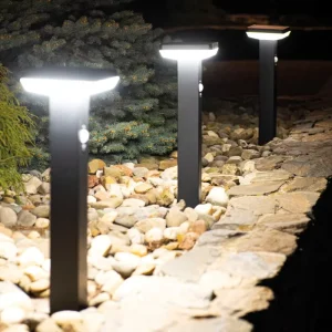 Stainless Steel Square Solar LED Garden Lights Motion Sensor Outdoor Lawn Decorative Lighting