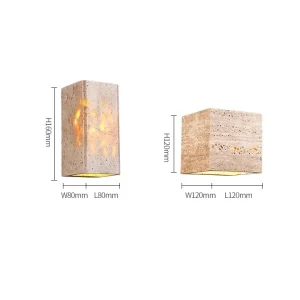 Stone Outdoor Wall Lamp Modern Simple Wood Qiuji Hotel Villa Courtyard Balcony Waterproof Marble Wall Lamp Homestay