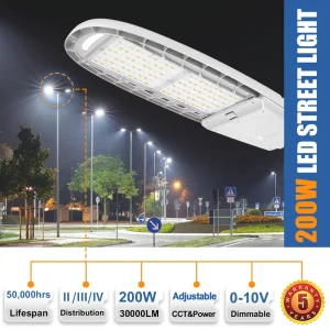 Streetlight 150W 200W 70W 100W IP65 Rated City Outdoor Public Lighting LED Parking Area Shoebox Lights