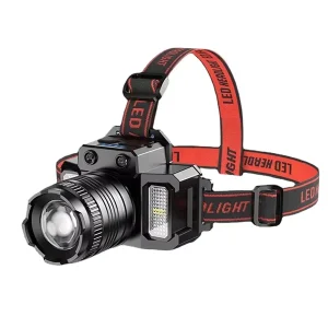Strong Light Long Shot Telescopic Zoom Induction COB Warning Side Light Outdoor Fishing Headlight Rechargeable Camping Headlamp