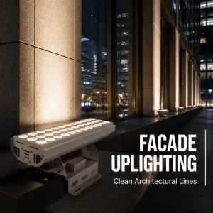Super Focus 3° LED Facade Spotlight Static Constant Light DMX512 RGB RGBW IP65 Outdoor Building Exterior Flood Light CRI90