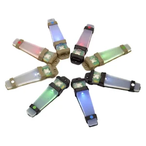 Tactical Helmet Light Multi Color LED Signal Lamp Outdoor Survival Night Vision Flashing Beacon Waterproof Rubberized
