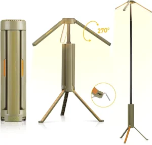 Telescopic 15600mAh Rotatable Collapsible ABS Waterproof Cordless Camping Flashlight and Tent Lamp