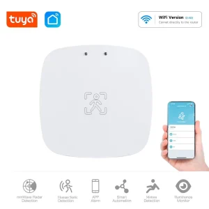 Tuya WiFi Human Presence Sensor Smart Radar Wave Human Presence Sensor Home Security System Body Motion Sensor SmartLife Control