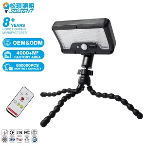 USB Rechargeable Portable 92 Bright Light Bulbs Flexible Solar Light Motion Sensor Courtyard Ip65 Outdoor Led Solar Garden Light