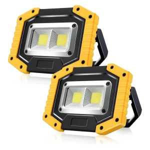 USB Rechargeable Work Light 30W 1500 Lumens Ultra Bright Portable Flood Light for Outdoor Camping Emergency Work Site Lighting