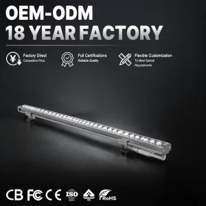 Ultra Slim 26mm DC24V IP65 Architectural LED Wall Washer Light 12W 1000mm for Building Facades CXL-JK12-M1-C1