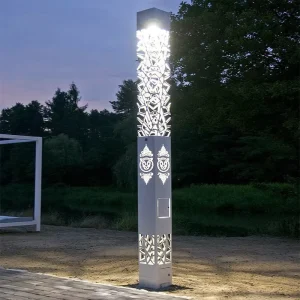 Villa Street LED Outdoor Lighting Aluminum Garden Light Fixture IP65 Road Pathway Park Landscape Yard Post Bollard Electric