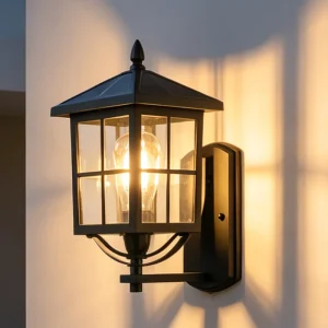 Vintage Lantern Style IP65 Waterproof Aluminum 3500K Outdoor Wall Lamp