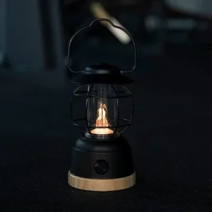 Vintage Waterproof Rechargeable Dimmable Warm Light Camping Lantern for Hiking, Fishing, and Garden