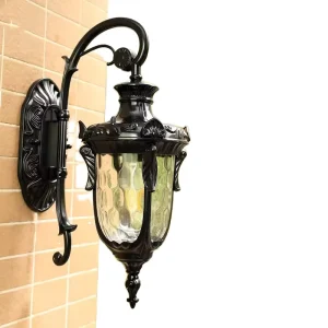 Wall Mounted Outdoor Light for Courtyard Garden Lighting 85 265v Voltage E27 Base Modern Black Outdoor Wall Light with Led Bulb