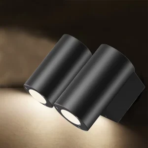 Warm Cold Light Color Outdoor Aluminum Waterproof Round Wall Lamp Adjustable up and Down LED Wall Light for Outdoor Lighting