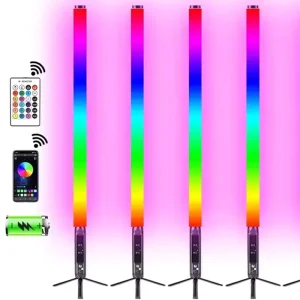Waterproof 8-Piece RGB 3-in-1 Stage LED Tube Light with Flight Case, 28W