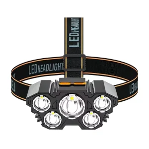 Waterproof ABS Rechargeable LED Cap Lamp and Mining Headlamp for Camping, Fishing, and Riding