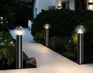 Waterproof Aluminum LED Bollard Light Motion Sensor for Residential Garden Landscape Pathway Lighting IP65 Waterproof