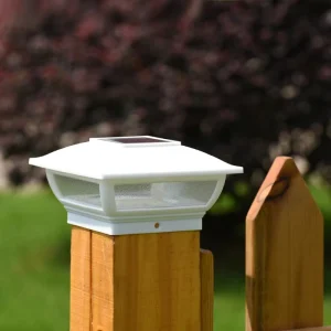 Waterproof IP44 Durable Decorative Solar Remote Control Dimmable Garden Post Cap Light Warm White LED Outdoor Fence Deck Yard