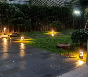 Waterproof IP65 Cast Aluminium Solar Powered Outdoor Lawn Bollard Lights LED Black Gray 3 Year Warranty Garden Landscape