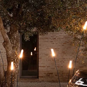 Waterproof IP65 Outdoor Garden LED Light, 2-Head Aluminum Landscape DC Power Pathway Reed Lamp, Dimmable, CRI 90