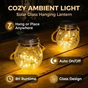 Waterproof IP65 Solar LED Garden Light Outdoor Floor Lamp Hanging Camping Lantern