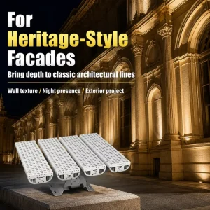 Waterproof IP66 DMX 512 Square Facade Building Spotlight 300W LED High Bright Landscape External Floodlights