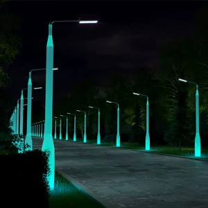 Waterproof LED Fluorescent Pole Street Lamp with Custom Color