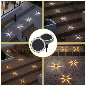 Waterproof LED Solar Inground Light for Garden, Lawn, Steps, Patio, and Courtyard