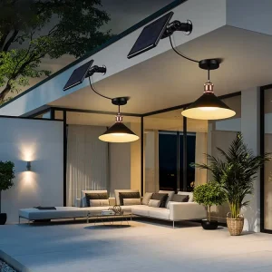 Waterproof LED Solar Pendant Light for Outdoor and Indoor Garden Use