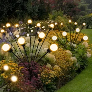 Waterproof Outdoor LED Solar Firefly Floor Insert Light IP65 Landscape Garden Decorative Swing Lawn Light with Plastic Body